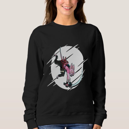 Sweatshirt Guerrier Samouraï Chat Sphynx (Devant)