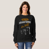 Sweatshirt Guide de la grue Chauffeur de grue Site de constru (Devant entier)