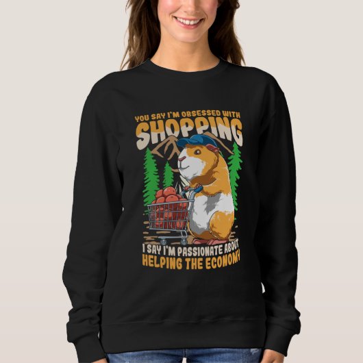 SWEATSHIRT GUINEA PIG FOOD SHOPPING CART (Devant)