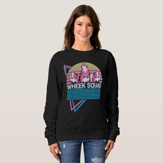 Sweatshirt Guinea Pig Retro Wheek Squad (Devant entier)