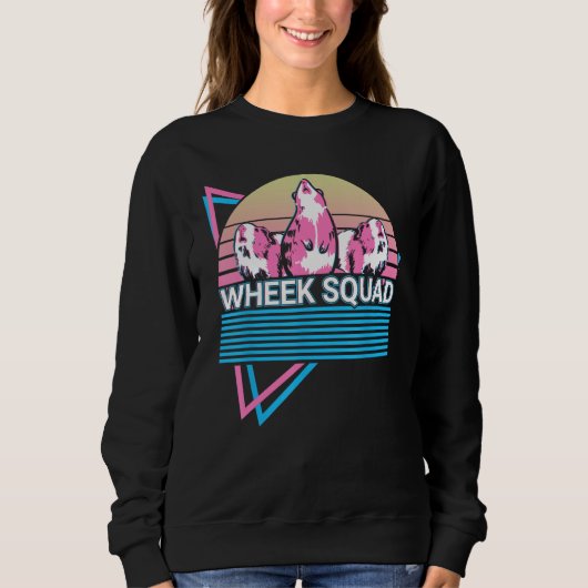 Sweatshirt Guinea Pig Retro Wheek Squad (Devant)