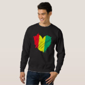Sweatshirt Guinée Drapeau J'Aime La Guinée C'Est Dans Mon Adn (Devant entier)