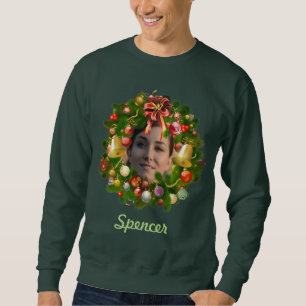 Sweatshirt Guirlande personnalisable de Noël