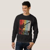 Sweatshirt Guitar Instrument I Destroy Silence white 1 (Devant entier)