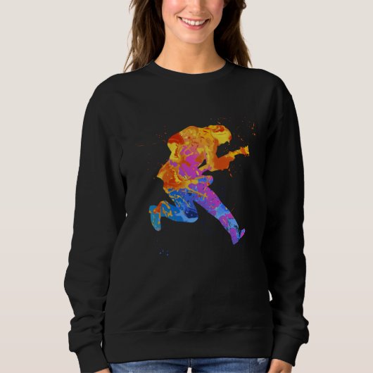 Sweatshirt Guitar Player Musician Graphic Music Instrument Gr (Devant)