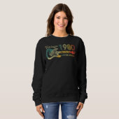 Sweatshirt Guitare 42 ans Vintage 1980 (Devant entier)