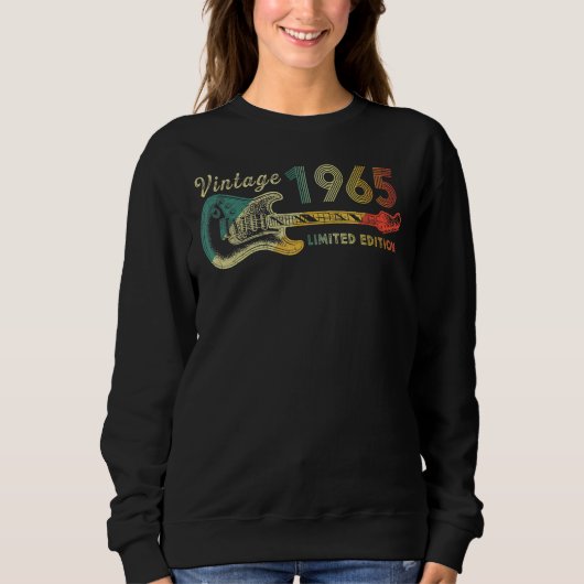 Sweatshirt Guitare 57 ans Vintage 1965 (Devant)