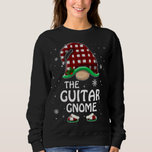 Sweatshirt Guitare Gnome Buffalo Plaid Matching Family Group 