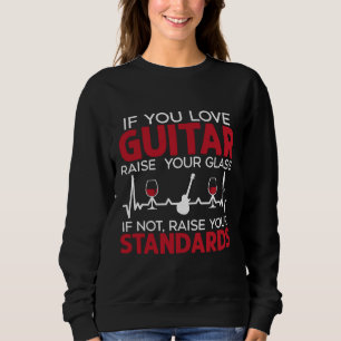 Sweatshirt Guitare Guitariste Musical Instrument Boisson Vin