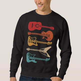Sweatshirt Guitare Style Rétro Guitare Pour Guitariste