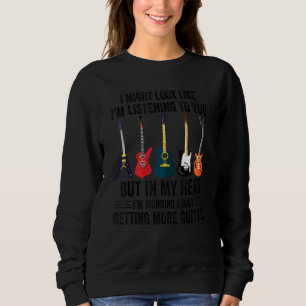 Sweatshirt Guitares Musique Je pense à obtenir plus Gui