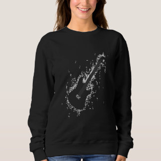 Sweatshirt Guitariste feuille de guitare clé de musique