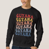 Sweatshirt Guyana Groovy Retro Guyanese (Devant)