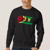 Sweatshirt Guyana GUY Guyane Outfit with Flag (Devant)