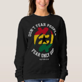 Sweatshirt Gye Nyame Adinkra CRAINTE SEULEMENT DIEU Christian (Devant)