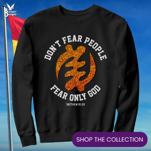 Sweatshirt Gye Nyame Adinkra PEUR SEULEMENT DIEU Parties scin