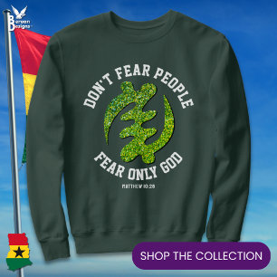 Sweatshirt Gye Nyame Adinkra PEUR SEULEMENT DIEU Parties scin