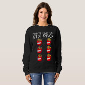Sweatshirt Gym Découvrez Mes Frites De Six Pack (Devant entier)