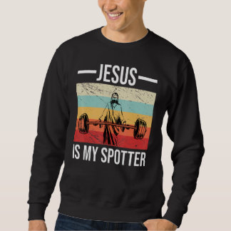 Sweatshirt Gym Jésus est mon spotteur Workout Jésus