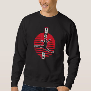 Sweatshirt Gymnaste Leaps Design minimaliste Japonais Kanji C