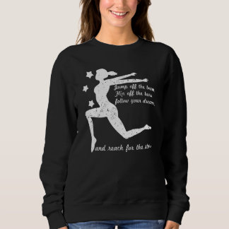 Sweatshirt Gymnastique Entraînement Sauter De La Poutre Retou