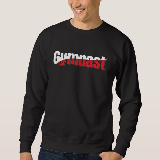 Sweatshirt Gymnastique - Gymnaste Abstrait Word Art Swish (Devant)