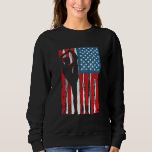 Sweatshirt Gymnastique Usa Drapeau Gymnaste Maman Papa Parent