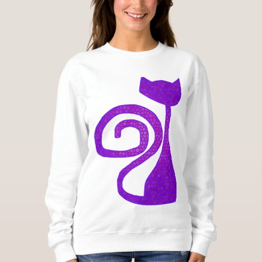 Sweatshirt Habillement de chat de Bouclé-Queue (Devant)