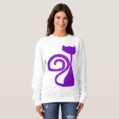 Sweatshirt Habillement de chat de Bouclé-Queue (Devant entier)