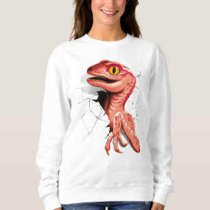 Sweatshirt Hachure de dinosaure de vélocirapeur réaliste