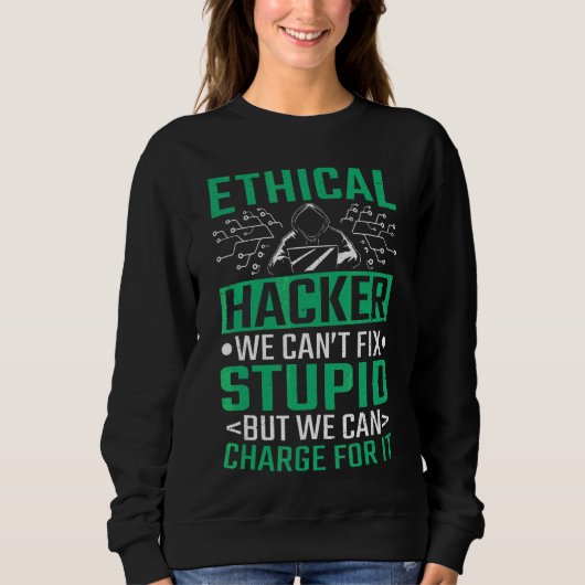 Sweatshirt Hacker Code informatique éthique Hacker Cybersécur (Devant)