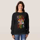 Sweatshirt Hail Satan Unicorn Rainbow (Devant entier)