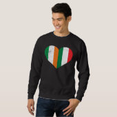 Sweatshirt Half Irish Half Italian Heart Ireland Italy Irish (Devant entier)