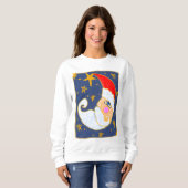 Sweatshirt Half Moon Santa Claus Art Abstrait (Devant entier)