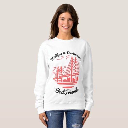 Sweatshirt Halifax et Dartmouth Meilleurs amis Nouvelle-Écoss (Devant entier)