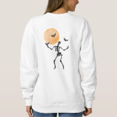 Sweatshirt Hallobizarres ! Skeletons Dansant Sous La Lune (Dos)