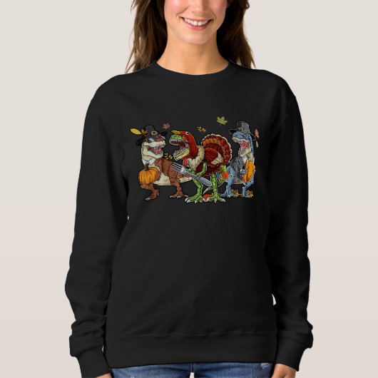 Sweatshirt Hallothanksmas Halloween Thanksgiving Christmas Di (Devant)