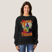Sweatshirt Halloween 2022 Dinosaure Sorcière Pas de Farces  R (Devant entier)