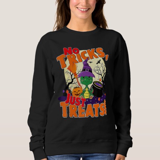 Sweatshirt Halloween 2022 Dinosaure Sorcière Pas de Farces  R (Devant)