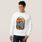 Sweatshirt Halloween à la main de squelette 'Feeling Gourd ge (Devant entier)