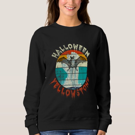 Sweatshirt Halloween Bat Yellowstone (Devant)