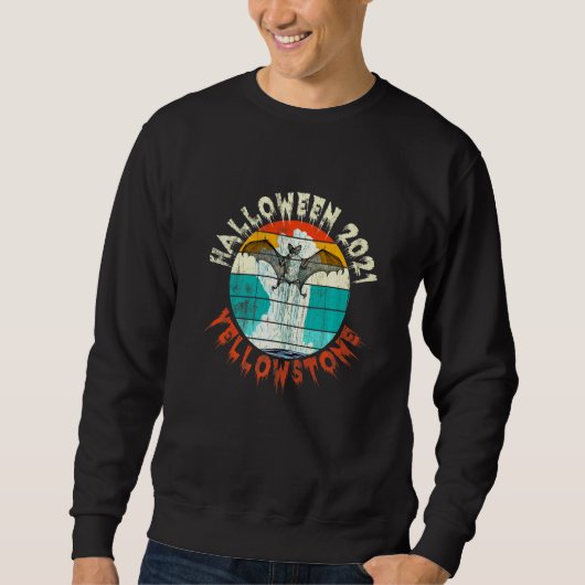 Sweatshirt Halloween Bat Yellowstone (Devant)