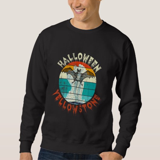 Sweatshirt Halloween Bat Yellowstone (Devant)