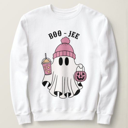 Sweatshirt Halloween Boo-jee Cute Ghost (Design devant)