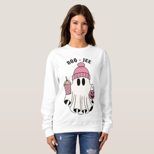Sweatshirt Halloween Boo-jee Cute Ghost (Devant entier)