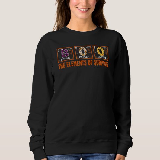 Sweatshirt Halloween BOO Primary Elements Of Surprise Science (Devant)