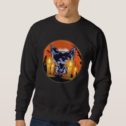 Sweatshirt Halloween Cat I Witch Hour I Scary Cat (Devant)