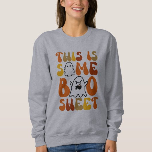 Sweatshirt Halloween C'Est Une Feuille De Boite Vibes Rétro G (Devant)