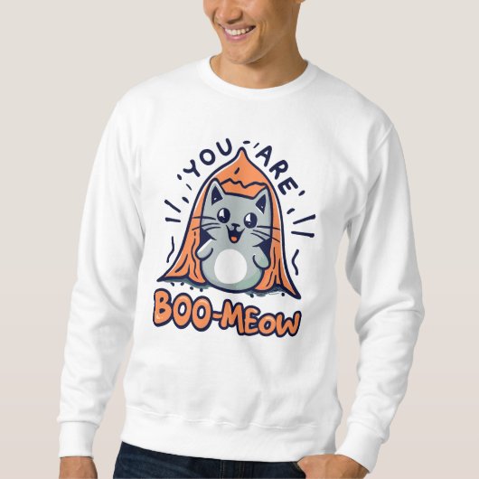 Sweatshirt Halloween Chat Vous Êtes Boo Meow (Devant)