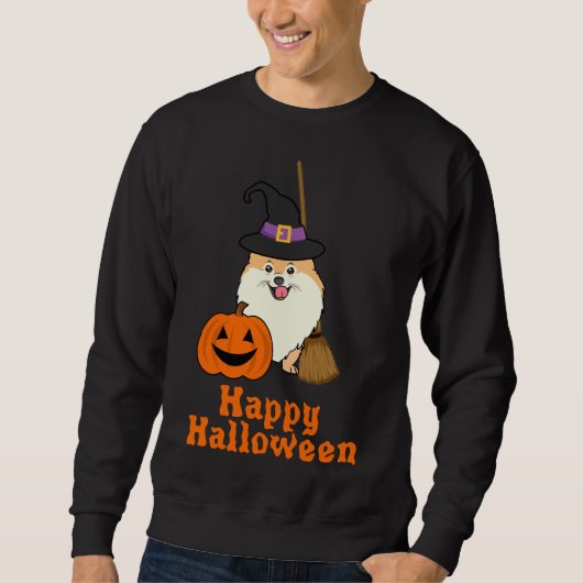 Sweatshirt Halloween Citrouille de Poméranie (Devant)